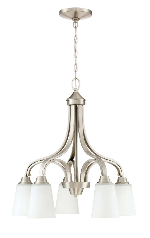 Chandeliers with Adjustable Arms for Directional LightingChandeliers with Adjustable Arms for Directional LightingGrace 5 Light Down Chandelier in Brushed Polished Nickel