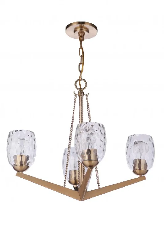 Chandeliers with Colored Glass for a Splash of ColorChandeliers with Colored Glass for a Splash of ColorGuiding Star 4 Light Chandelier in Satin Brass