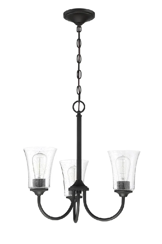 Mini Chandeliers for Adding Charm to Small SpacesMini Chandeliers for Adding Charm to Small SpacesGwyneth 3 Light Chandelier in Flat Black