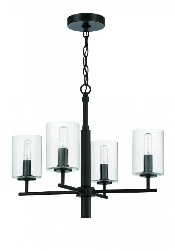 Bohemian - Style Beaded Chandeliers for Eclectic DecorBohemian - Style Beaded Chandeliers for Eclectic DecorHailie 4 Light Chandelier in Flat Black