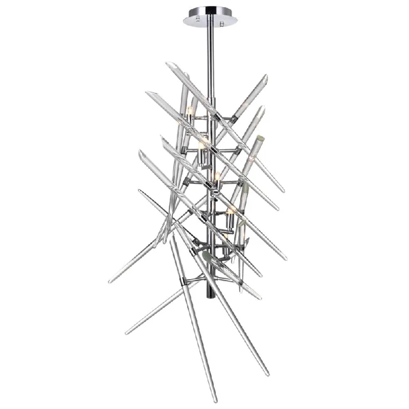 Chandeliers with Colored Glass for a Splash of ColorChandeliers with Colored Glass for a Splash of ColorIcicle 5 Light Mini Chandelier With Chrome Finish