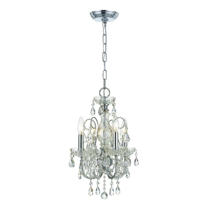 Chandeliers with Frosted Glass for a Softer Light DiffusionChandeliers with Frosted Glass for a Softer Light DiffusionImperial 4 Light Clear Italian Crystal Polished Chrome Mini Chandelier
