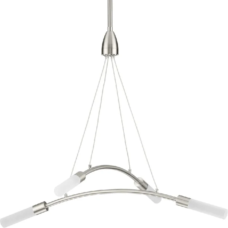 Chandeliers with Sputnik - Style Design for a Futuristic VibeChandeliers with Sputnik - Style Design for a Futuristic VibeKylo LED Collection Four-Light Brushed Nickel and Frosted Acrylic Modern Style Chandelier Light