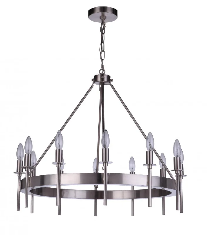Small Chandeliers for Compact RoomsSmall Chandeliers for Compact RoomsLarrson 12 Light Chandelier in Brushed Polished Nickel
