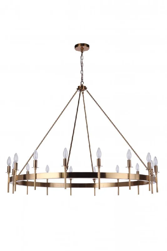 Victorian - Inspired Chandeliers with Ornate DetailsVictorian - Inspired Chandeliers with Ornate DetailsLarrson 16 Light Chandelier in Satin Brass
