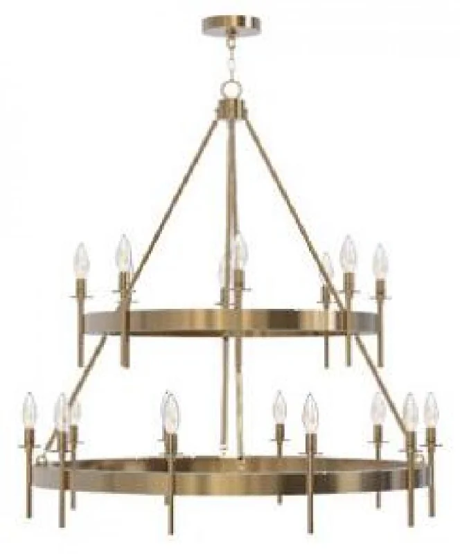 Chandeliers with Frosted Glass for a Softer Light DiffusionChandeliers with Frosted Glass for a Softer Light DiffusionLarrson 18 Light Chandelier in Satin Brass