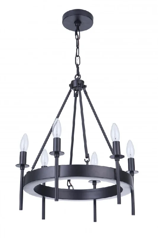 Chandeliers with Adjustable Height for Custom InstallationChandeliers with Adjustable Height for Custom InstallationLarrson 6 Light Chandelier in Flat Black