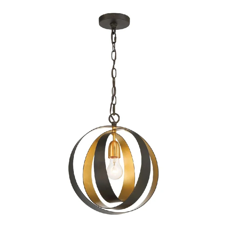 Art Deco Chandeliers for a Retro - Glam LookArt Deco Chandeliers for a Retro - Glam LookLuna 1 Light English Bronze + Antique Gold Sphere Mini Pendant