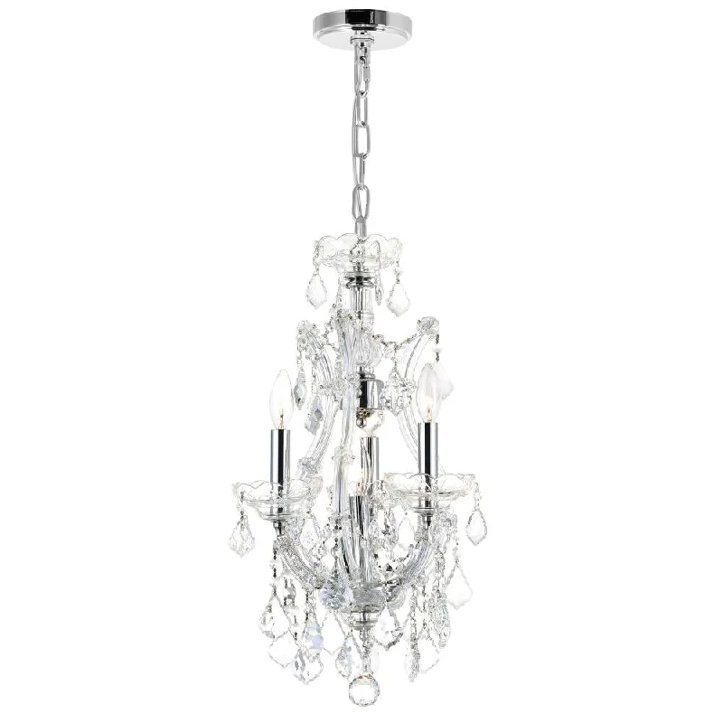 Chandeliers with Adjustable Arms for Directional LightingChandeliers with Adjustable Arms for Directional LightingMaria Theresa 4 Light Up Mini Chandelier With Chrome Finish
