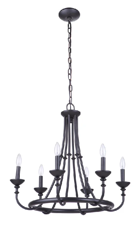 Art Deco Chandeliers for a Retro - Glam LookArt Deco Chandeliers for a Retro - Glam LookMarlowe 6 Light Chandelier in Flat Black