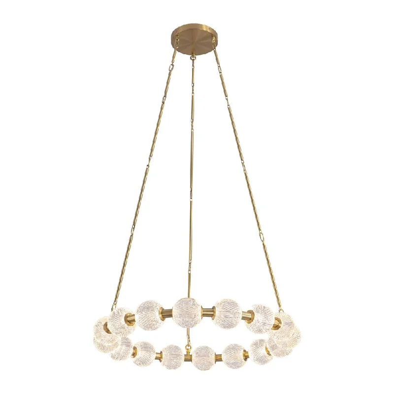 Large Chandeliers for Grand Halls and FoyersLarge Chandeliers for Grand Halls and FoyersMarni 32-in Natural Brass LED Chandelier