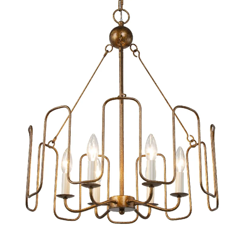 French Country Chandeliers with a Romantic AuraFrench Country Chandeliers with a Romantic AuraMid-centry Modern 6-Light Antique Gold Drum Chandelier