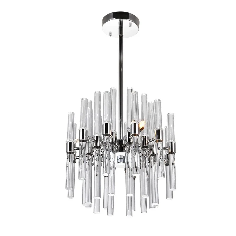 Chandeliers with Metal Frames in Copper FinishChandeliers with Metal Frames in Copper FinishMiroir 6 Light Mini Chandelier With Polished Nickel Finish