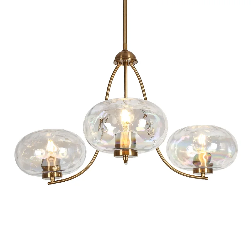 Chandeliers with Venetian Glass for a Luxurious LookChandeliers with Venetian Glass for a Luxurious LookModern 3-Light Wheel Chandelier with Colored Glass Shade