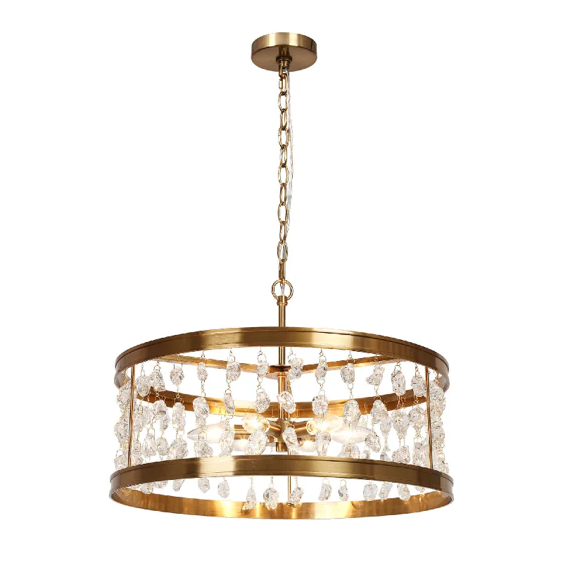 Mid - Century Modern Chandeliers for Vintage AppealMid - Century Modern Chandeliers for Vintage AppealModern Crystal Beads 6-Light Drum Chandelier
