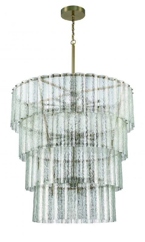 Chandeliers with Murano Glass for a High - End Artistic TouchChandeliers with Murano Glass for a High - End Artistic TouchMuseo 28 Light Chandelier in Satin Brass