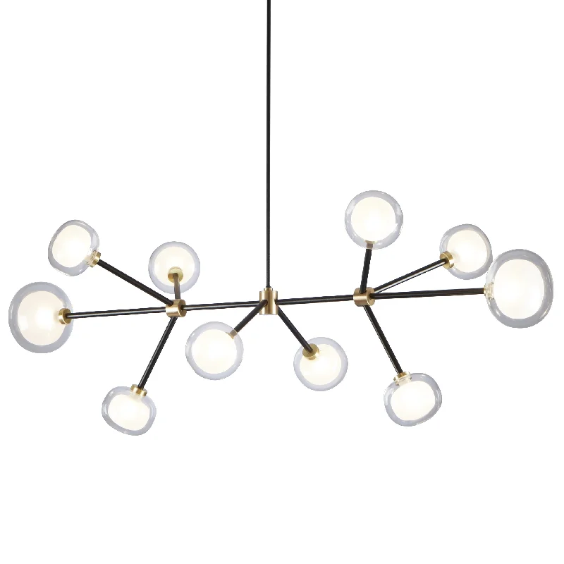 Chandeliers with Colored Glass for a Splash of ColorChandeliers with Colored Glass for a Splash of ColorNabila Linear Chandelier