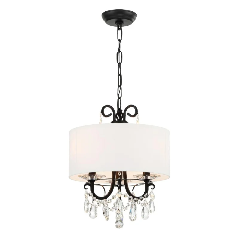 Chandeliers with Metal Frames in Silver FinishChandeliers with Metal Frames in Silver FinishOthello 3 Light Matte Black Mini Chandelier