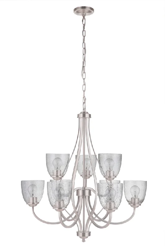 Small Chandeliers for Compact RoomsSmall Chandeliers for Compact RoomsSerene 9 Light Chandelier in Brushed Polished Nickel