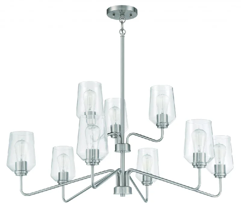 Modern Crystal Chandeliers for Contemporary HomesModern Crystal Chandeliers for Contemporary HomesShayna 9 Light Chandelier in Brushed Polished Nickel