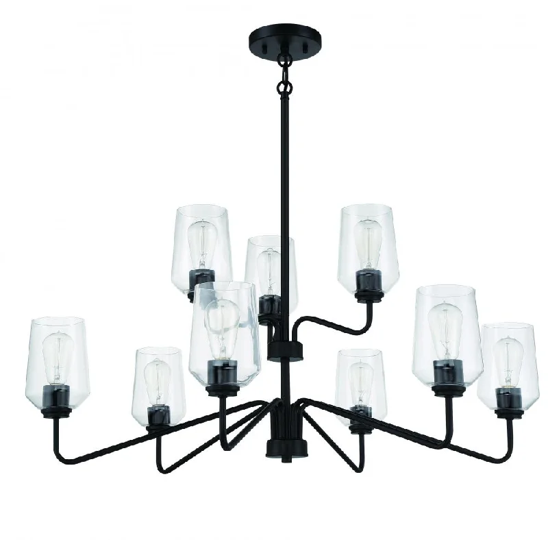Chandeliers with Candle - Style Bulbs for a Classic AestheticChandeliers with Candle - Style Bulbs for a Classic AestheticShayna 9 Light Chandelier in Flat Black