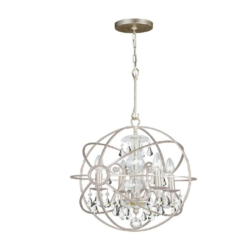 Chandeliers with Sputnik - Style Design for a Futuristic VibeChandeliers with Sputnik - Style Design for a Futuristic VibeSolaris 4 Light Olde Silver Mini Chandelier