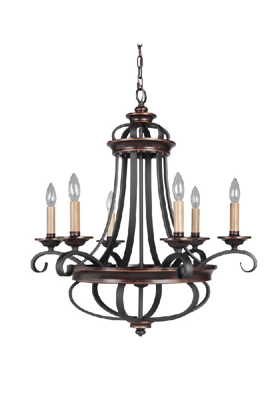 Oversized Chandeliers as a Statement Piece in Living RoomsOversized Chandeliers as a Statement Piece in Living RoomsStafford 6 Light Chandelier in Aged Bronze/Textured Black