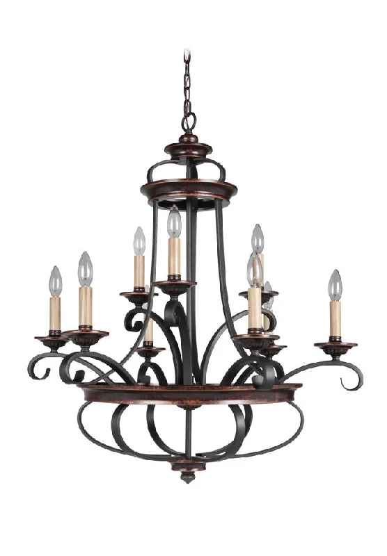 Small Chandeliers for Compact RoomsSmall Chandeliers for Compact RoomsStafford 9 Light Chandelier in Aged Bronze/Textured Black