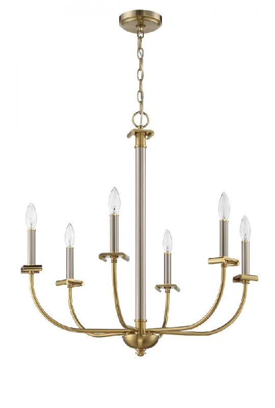 Oversized Chandeliers as a Statement Piece in Living RoomsOversized Chandeliers as a Statement Piece in Living RoomsStanza 6 Light Chandelier in Brushed Polished Nickel/Satin Brass