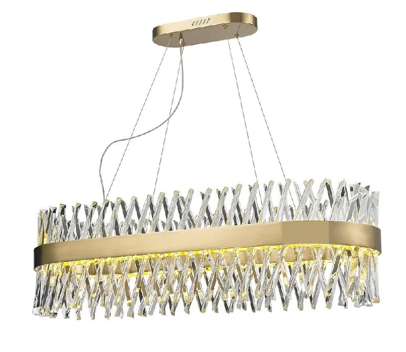 Chandeliers with Metal Frames in Black FinishChandeliers with Metal Frames in Black FinishStarFire Crystal LD0540GD