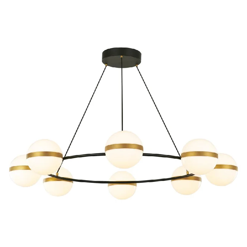 Chandeliers with Dimmable Lights for Ambiance ControlChandeliers with Dimmable Lights for Ambiance ControlTagliato 44-in Matte Black/Brushed Gold LED Chandeliers