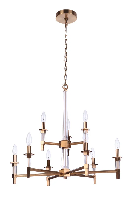 LED Chandeliers for Energy - Efficient LightingLED Chandeliers for Energy - Efficient LightingTarryn 9 Light Chandelier in Satin Brass