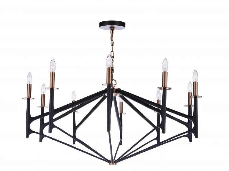 Chandeliers with Dimmable Lights for Ambiance ControlChandeliers with Dimmable Lights for Ambiance ControlThe Reserve 10 Light Chandelier in Flat Black/Satin Brass