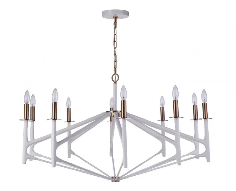 Mini Chandeliers for Adding Charm to Small SpacesMini Chandeliers for Adding Charm to Small SpacesThe Reserve 10 Light Chandelier in Matte White/Satin Brass