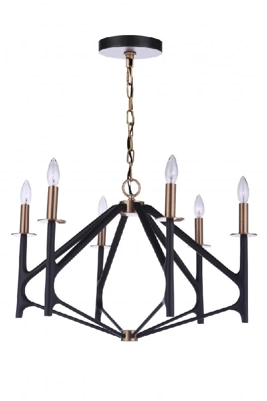 French Country Chandeliers with a Romantic AuraFrench Country Chandeliers with a Romantic AuraThe Reserve 6 Light Chandelier in Flat Black/Satin Brass