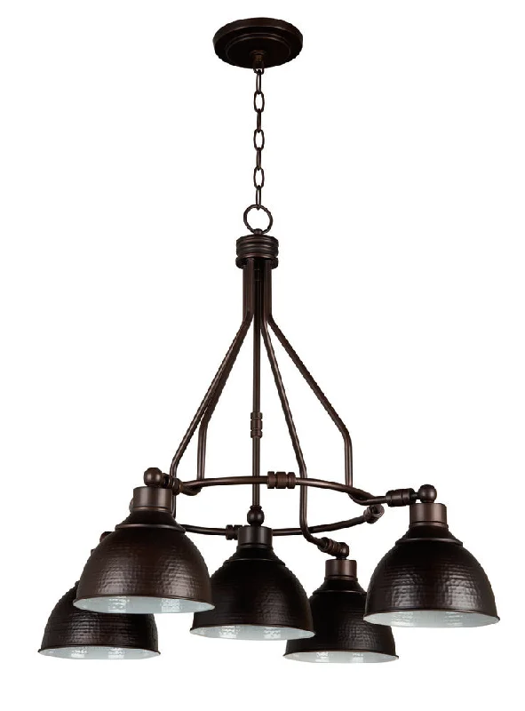 Chandeliers with Metal Frames in Copper FinishChandeliers with Metal Frames in Copper FinishTimarron 5 Light Down Chandelier in Aged Bronze Brushed