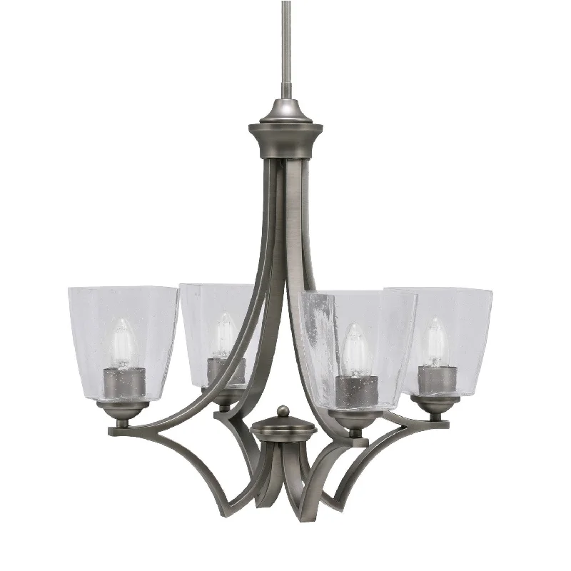 Victorian - Inspired Chandeliers with Ornate DetailsVictorian - Inspired Chandeliers with Ornate DetailsToltec Zilo 564-GP-461 Chandelier Light - Graphite