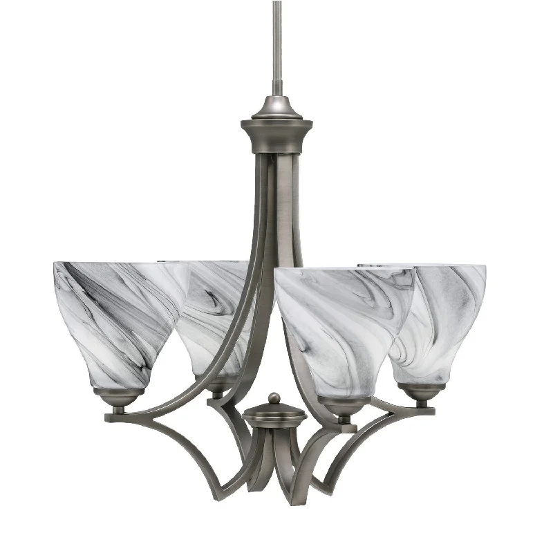 Chandeliers for Dining Rooms to Set the Mood for MealsChandeliers for Dining Rooms to Set the Mood for MealsToltec Zilo 564-GP-4769 Chandelier Light - Graphite