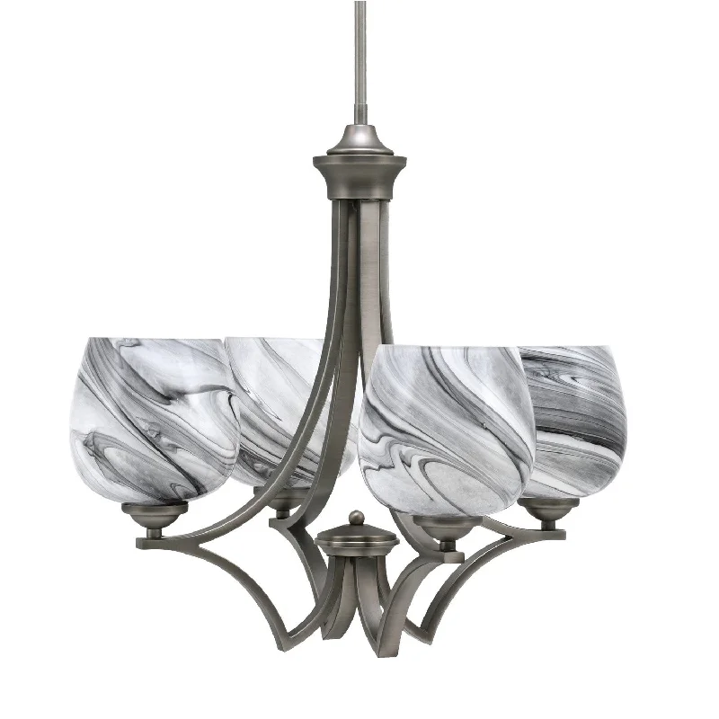 Incandescent Chandeliers for a Warm and Traditional GlowIncandescent Chandeliers for a Warm and Traditional GlowToltec Zilo 564-GP-4819 Chandelier Light - Graphite