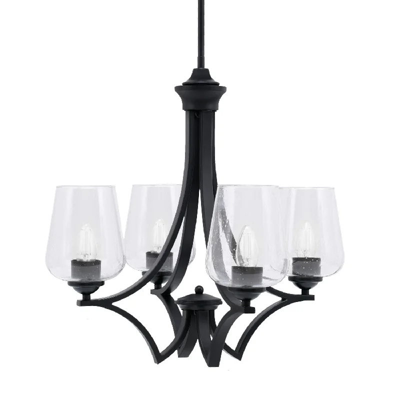 Chandeliers with Metal Frames in Bronze FinishChandeliers with Metal Frames in Bronze FinishToltec Zilo 564-MB-210 Chandelier Light - Matte Black