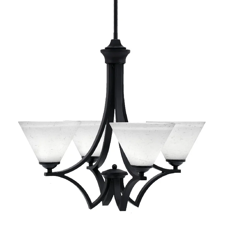 Chandeliers with Metal Frames in Gold FinishChandeliers with Metal Frames in Gold FinishToltec Zilo 564-MB-312 Chandelier Light - Matte Black
