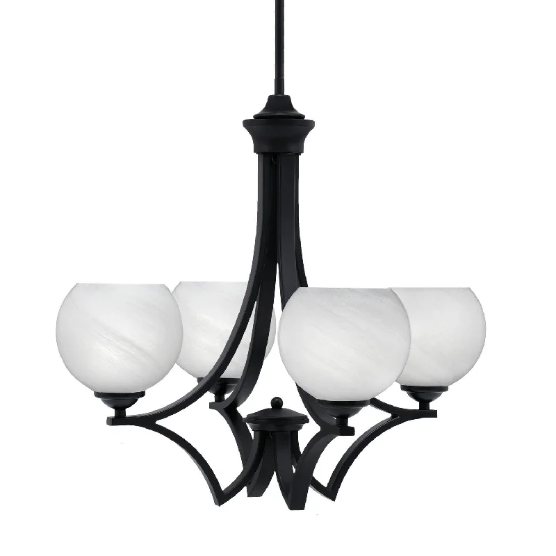 Industrial Iron Chandeliers for Loft - Inspired SpacesIndustrial Iron Chandeliers for Loft - Inspired SpacesToltec Zilo 564-MB-4101 Chandelier Light - Matte Black