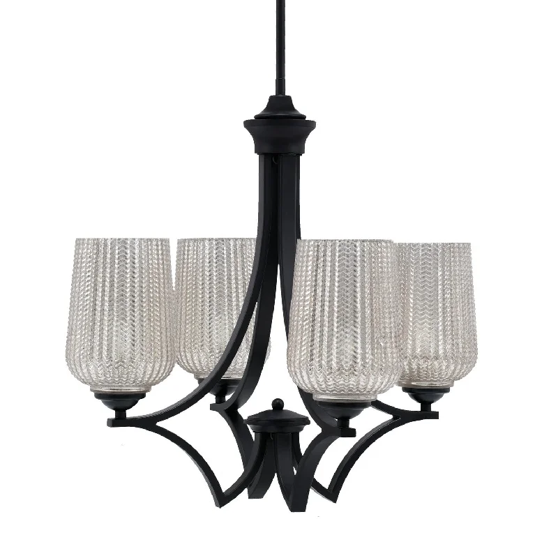 Chandeliers with Adjustable Height for Custom InstallationChandeliers with Adjustable Height for Custom InstallationToltec Zilo 564-MB-4253 Chandelier Light - Matte Black