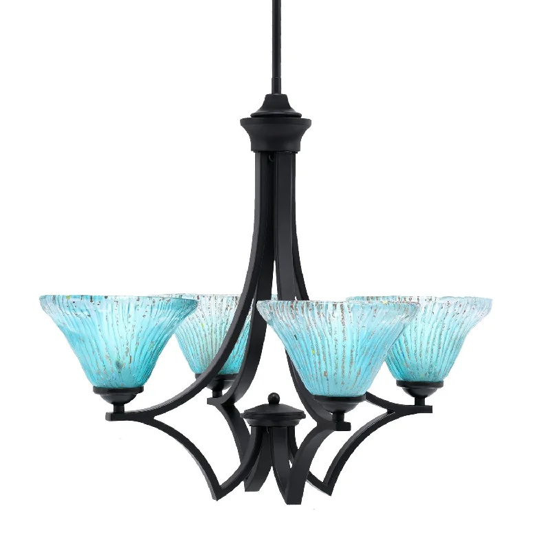 Chandeliers with Candle - Style Bulbs for a Classic AestheticChandeliers with Candle - Style Bulbs for a Classic AestheticToltec Zilo 564-MB-458 Chandelier Light - Matte Black