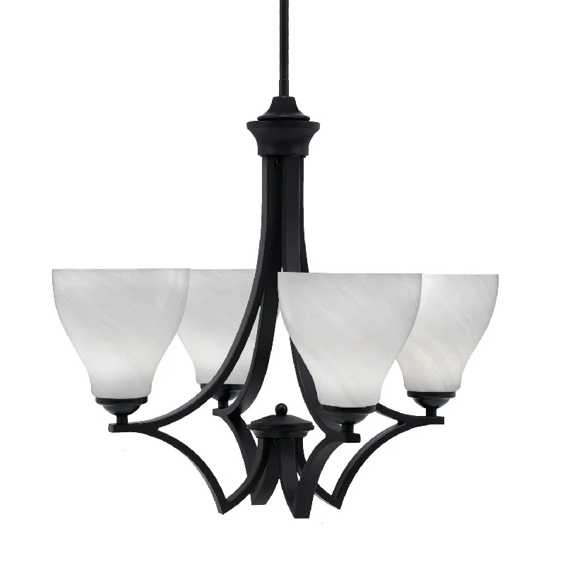 Art Deco Chandeliers for a Retro - Glam LookArt Deco Chandeliers for a Retro - Glam LookToltec Zilo 564-MB-4761 Chandelier Light - Matte Black