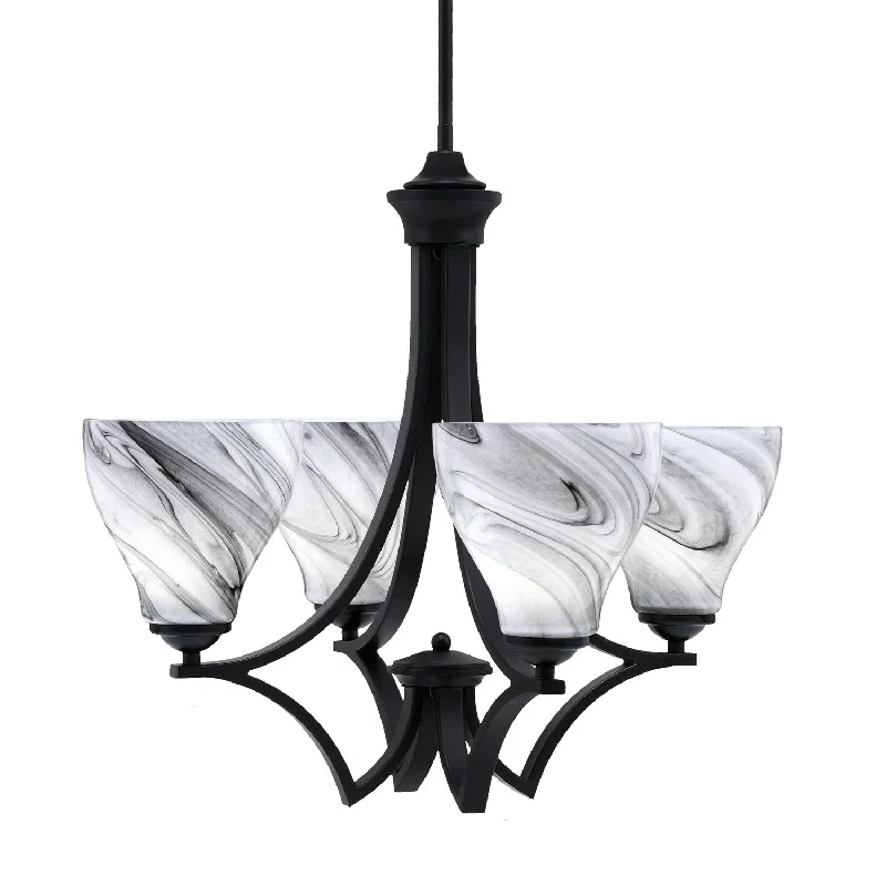 Large Chandeliers for Grand Halls and FoyersLarge Chandeliers for Grand Halls and FoyersToltec Zilo 564-MB-4769 Chandelier Light - Matte Black