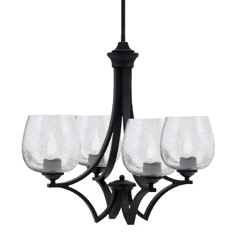 Chandeliers with Metal Frames in Bronze FinishChandeliers with Metal Frames in Bronze FinishToltec Zilo 564-MB-4812 Chandelier Light - Matte Black