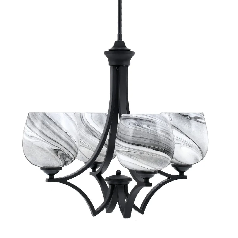 Chandeliers with Murano Glass for a High - End Artistic TouchChandeliers with Murano Glass for a High - End Artistic TouchToltec Zilo 564-MB-4819 Chandelier Light - Matte Black