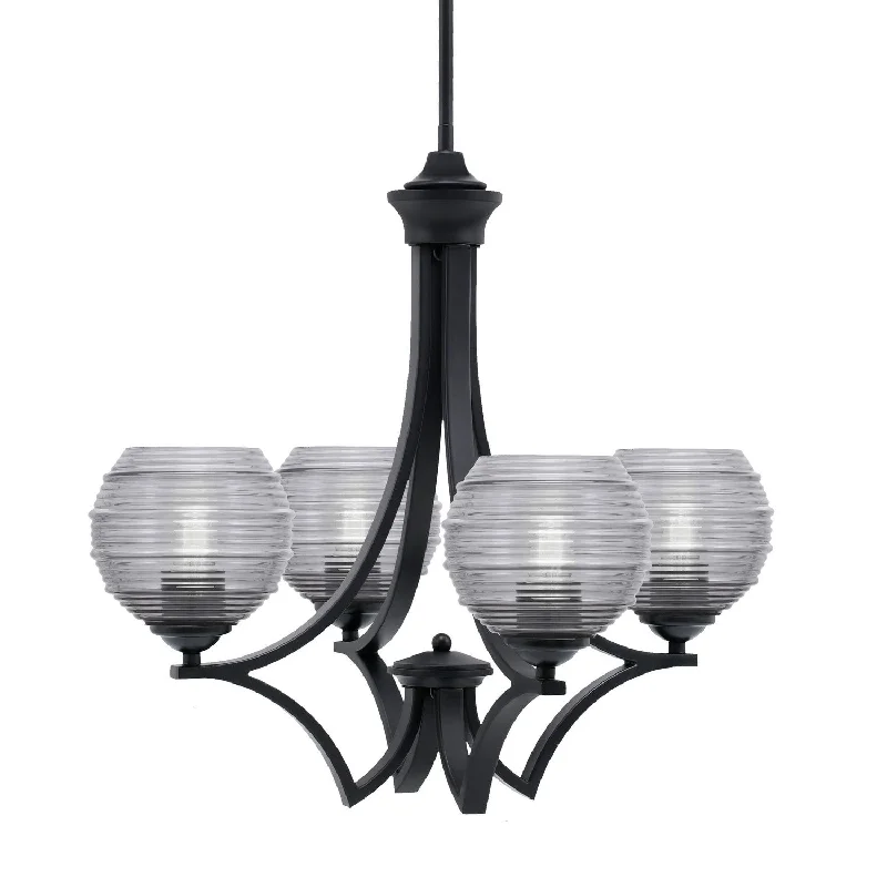 Chandeliers with Colored Glass for a Splash of ColorChandeliers with Colored Glass for a Splash of ColorToltec Zilo 564-MB-5112 Chandelier Light - Matte Black