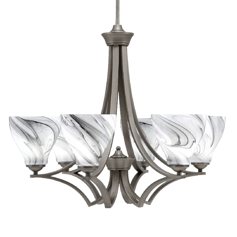 Rustic Wood Chandeliers for Country - Style HousesRustic Wood Chandeliers for Country - Style HousesToltec Zilo 566-GP-4769 Chandelier Light - Graphite